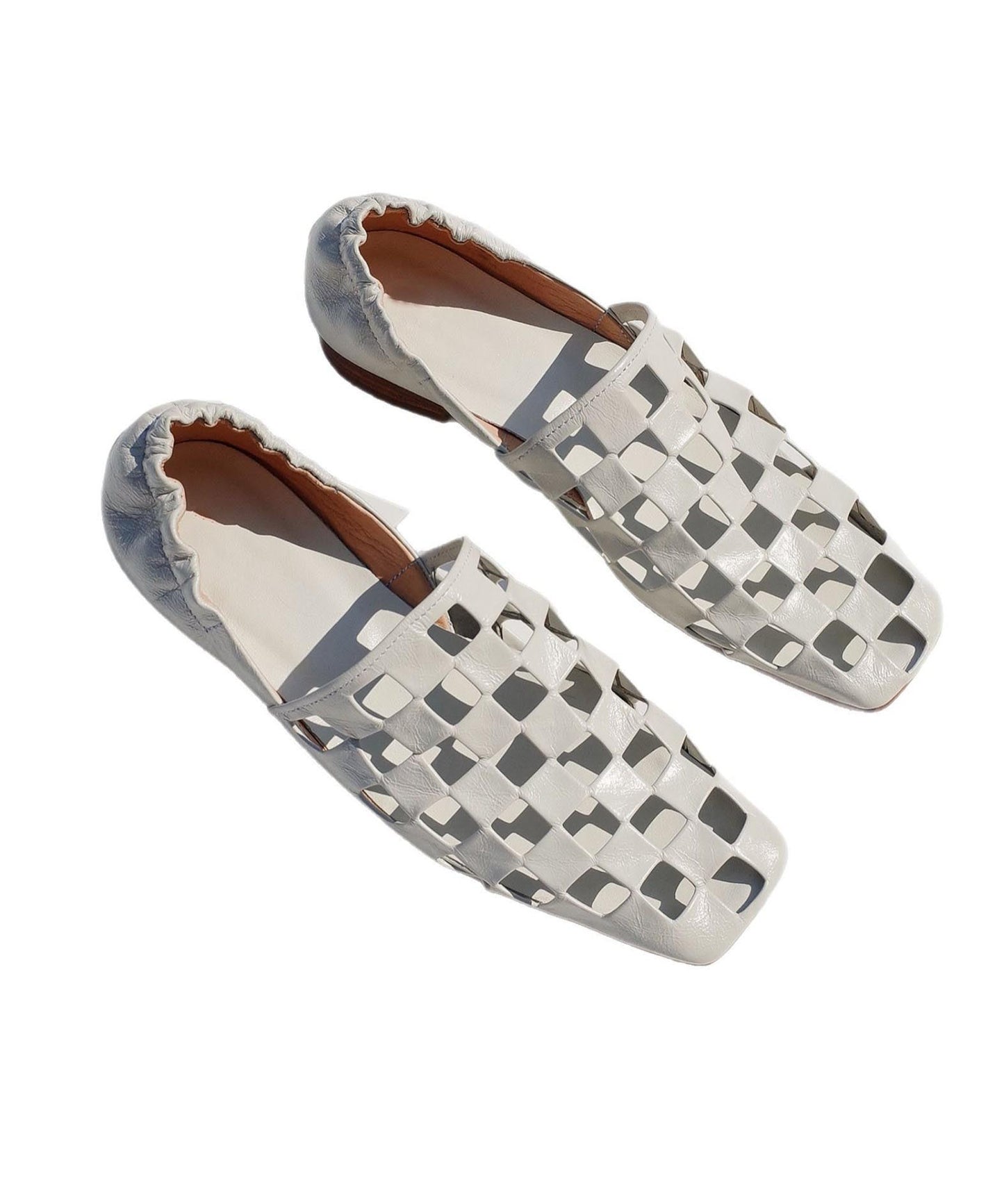 Mocassins creux en cuir de vache noir à épissure