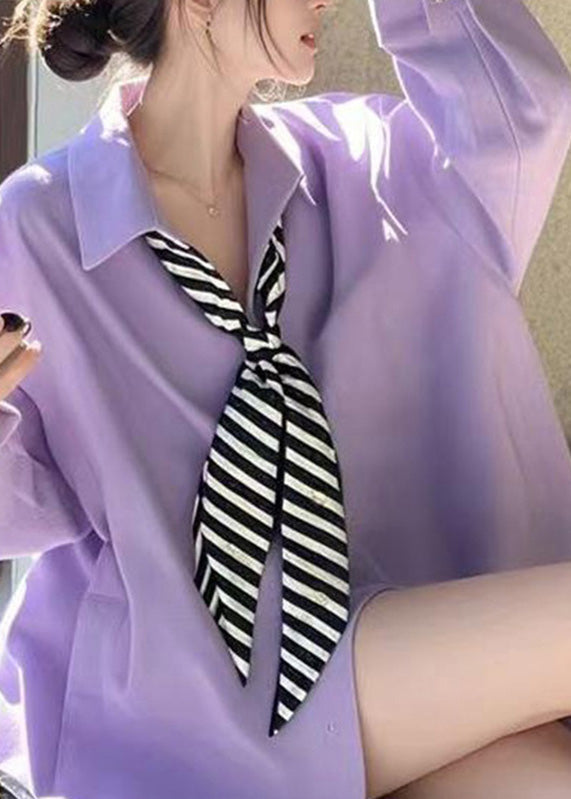 Chemise à col Peter Blue Fashion Spring Pan Solid