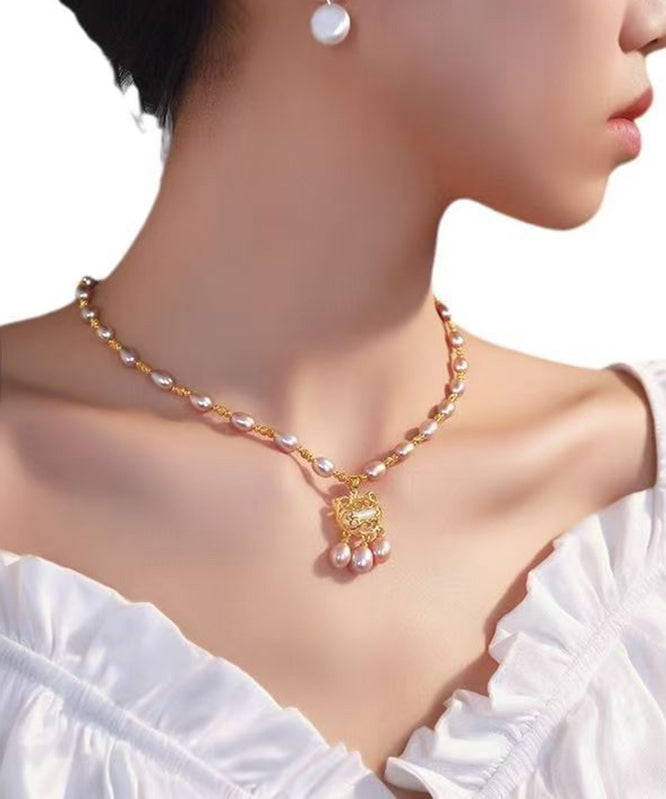 Hellvioletter Safe mit Überzug aus Sterlingsilber mit modischer Perle