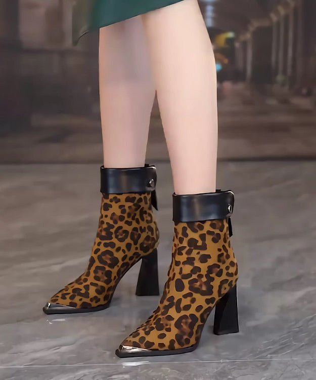Modische Mulberry Wildlederstiefel mit klobigem Absatz und spitzer Zehenpartie TP019
