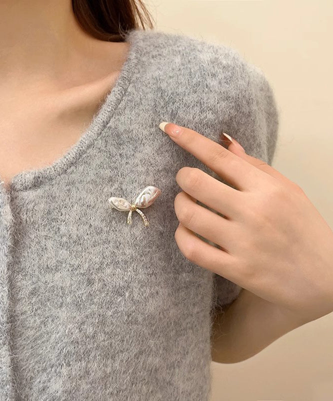 Broches asymétriques en alliage de cuivre et or fin YD031