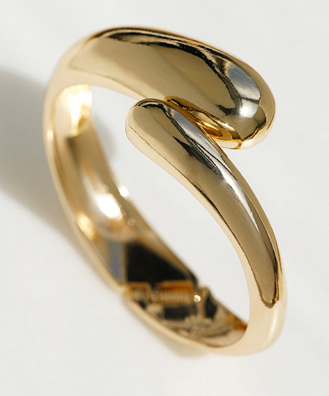 Feingold vergoldetes Sterlingsilber-Manschettenknöpfchen mit glatter Oberfläche QU006