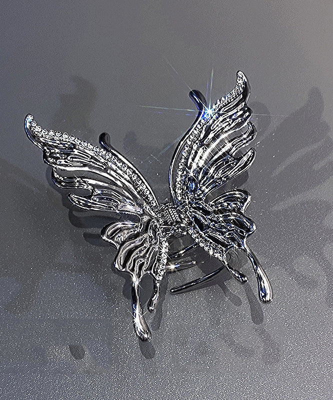 Feine Metall Zirkon Schmetterling Hai Haarnadel YD011