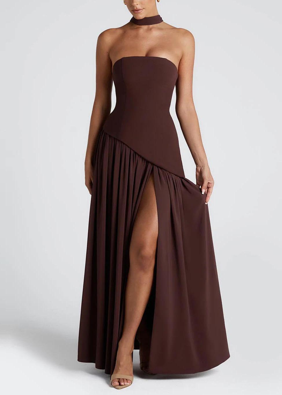 Robes Côté Soirée Été Ourlet Ouvert Grande Fine Extra Mûre