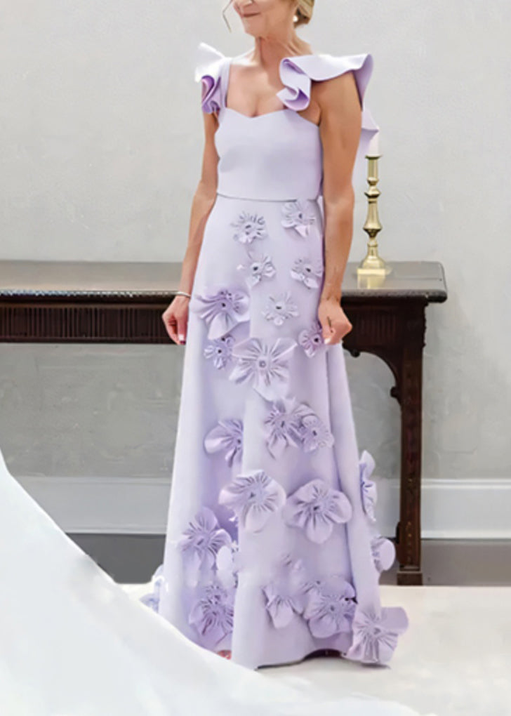 Weiße Taschen Baumwolle Rüschen Kleid Party Ärmelloses Blumen
