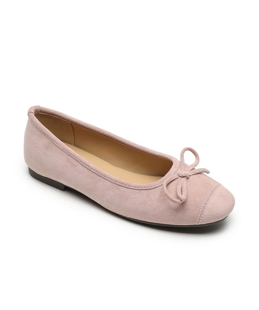 Mocassins confortables en daim avec nœud bleu français