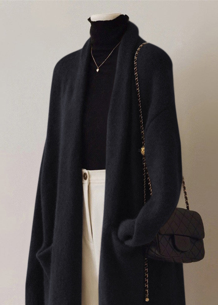 Französische grüne Wolljacke mit V-Ausschnitt und Taschen, Herbst RS046