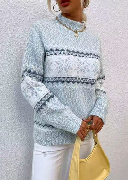 Rosa gestreifte Strickpullover für den Frühling, kuschelige Pullover