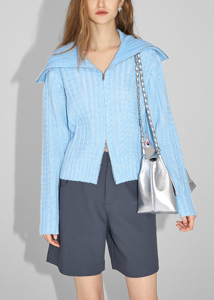 Manteau ample en laine patchwork à fermeture éclair French Rose, printemps TQ023