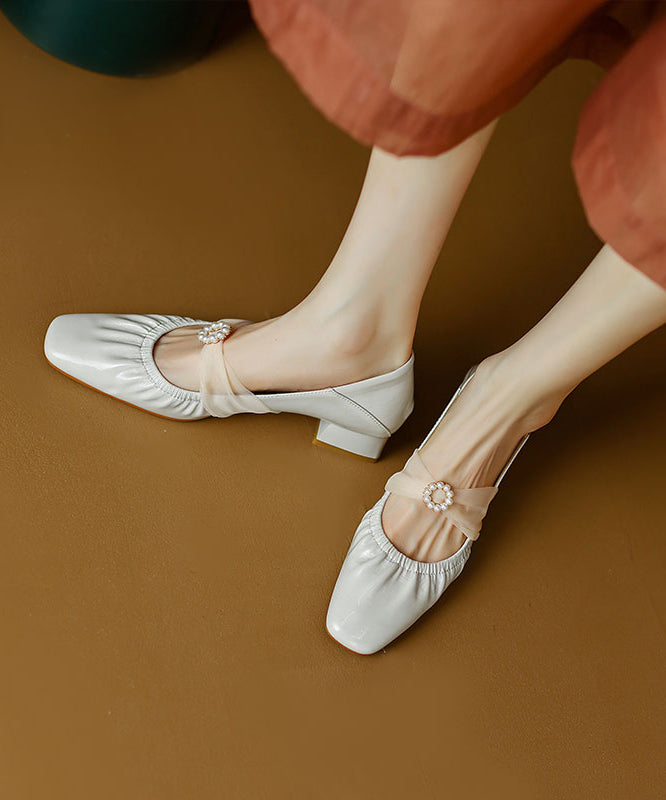 Mocassins épais à épissure française en cuir de vachette mûre RI022