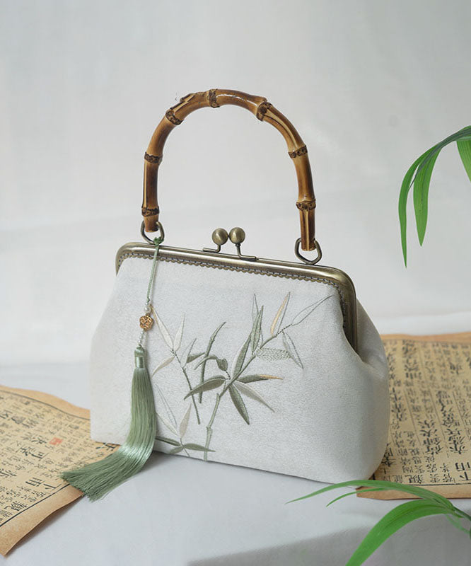 Bag Tote Handmade Bamboo Style New Chinese Embroidery