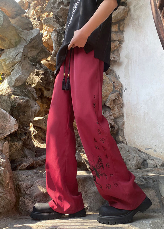 Pantalon d'été en soie glacée pour homme avec poches noires faites à la main YT039