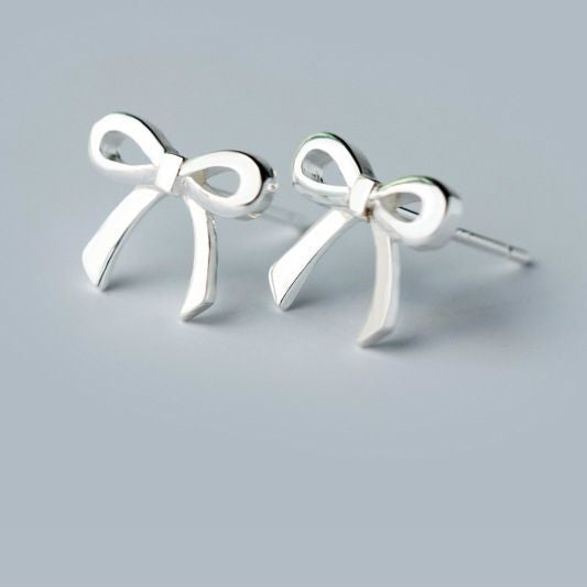 925 Silver Sterling Earring Bow
