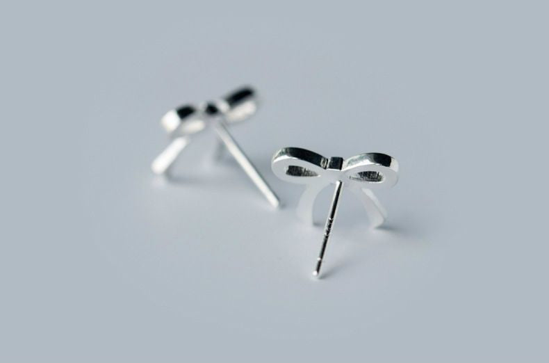 925 Silver Sterling Earring Bow