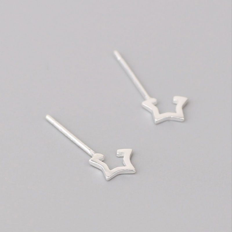 Star 925 Silver Sterling Earring Open