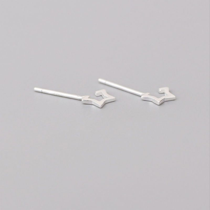 Star 925 Silver Sterling Earring Open