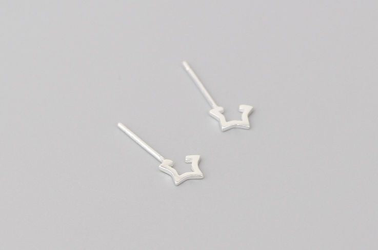 Star 925 Silver Sterling Earring Open
