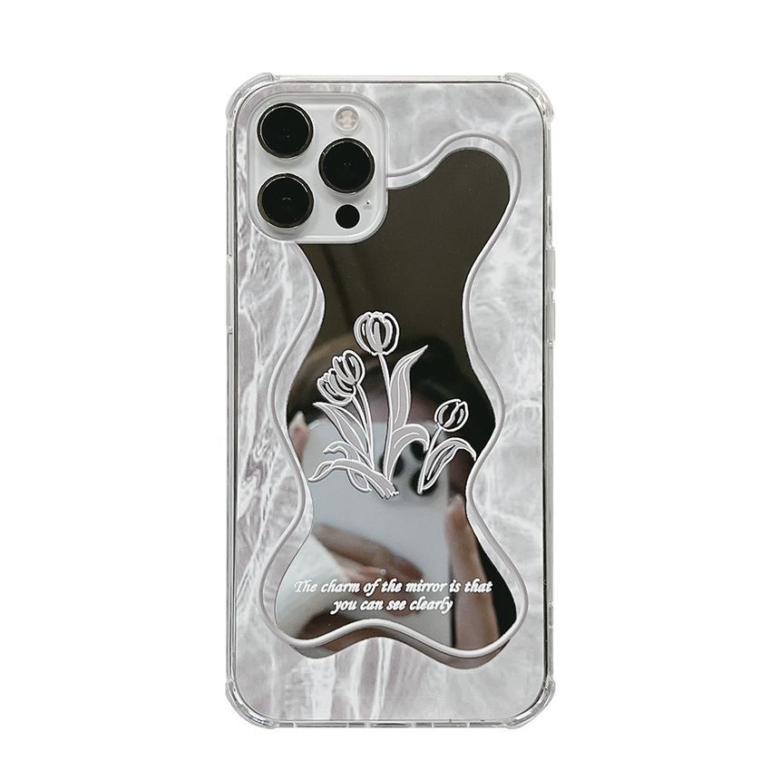Mirrored Case Phone Flower