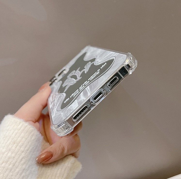 Mirrored Case Phone Flower