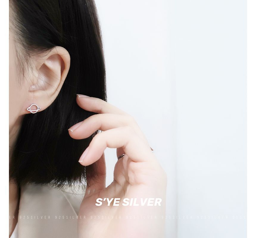 Earring Silver Stud Sterling Planet