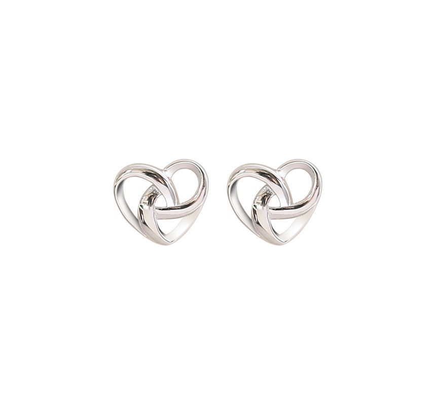Silver Sterling Heart Earring Stud