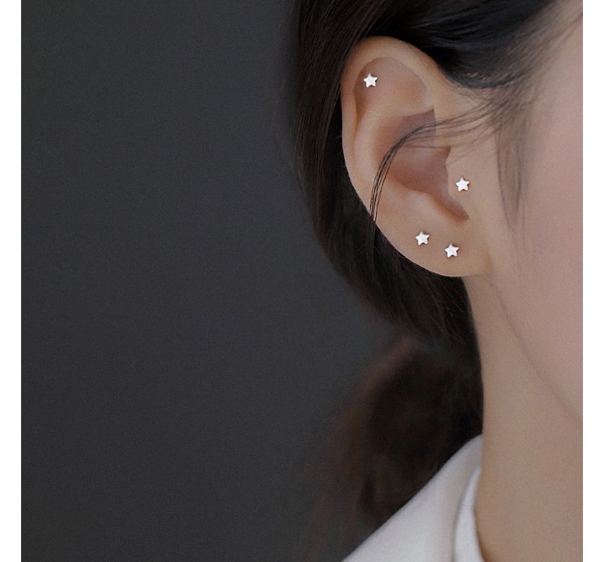 Sterling Stud Silver Star Earring