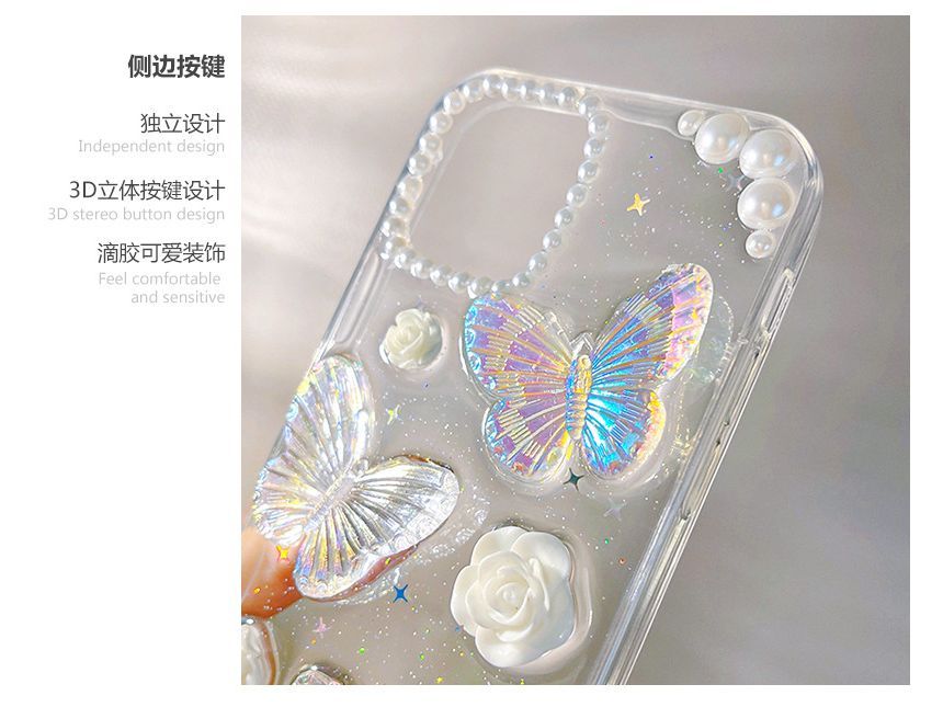 Phone Butterfly Transparent Case