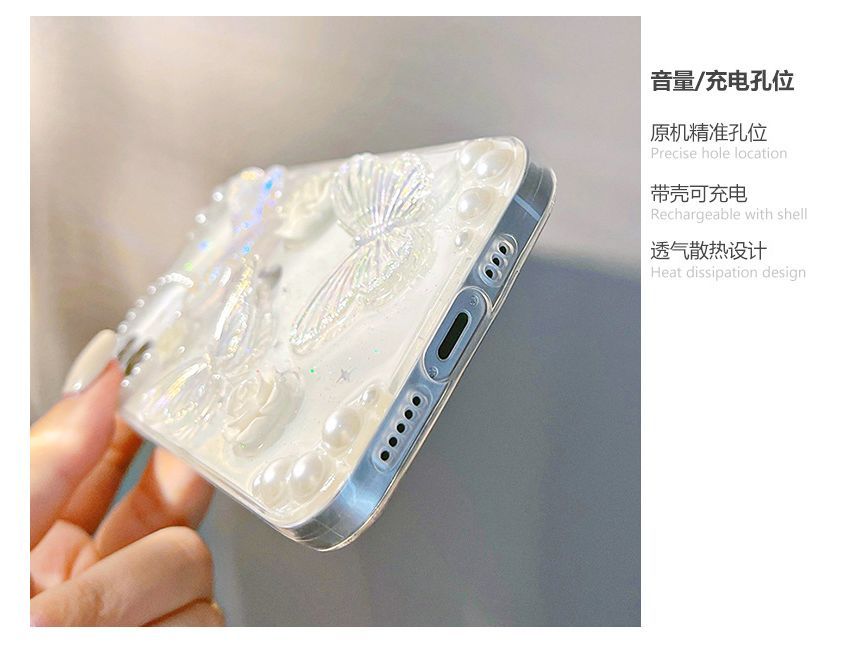 Phone Butterfly Transparent Case