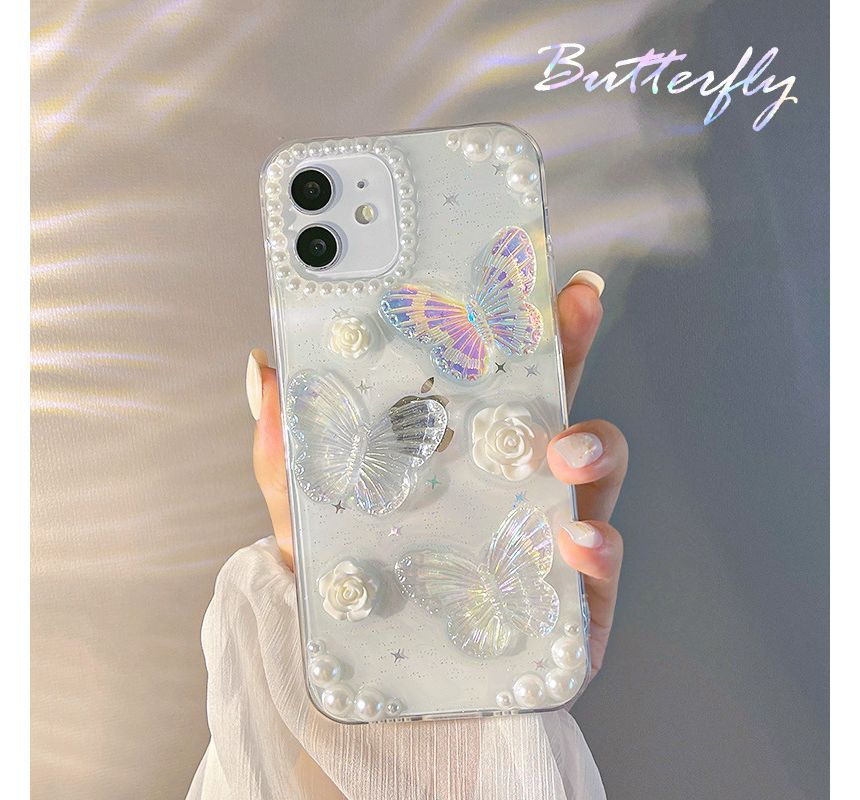 Phone Butterfly Transparent Case