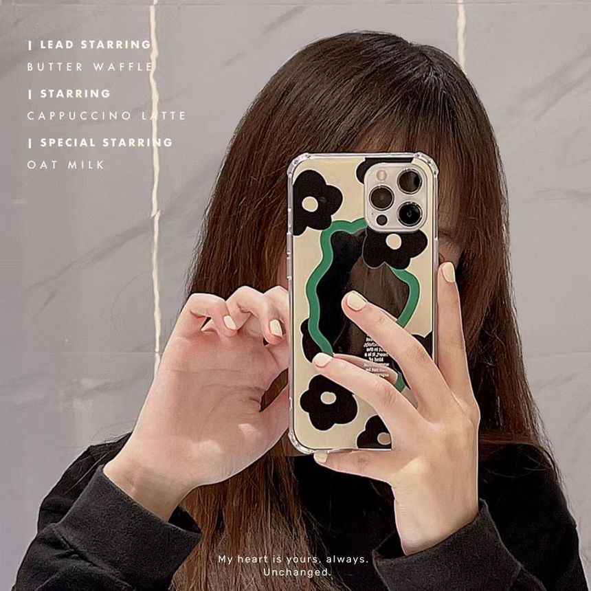 Floral Phone Mirrored Case