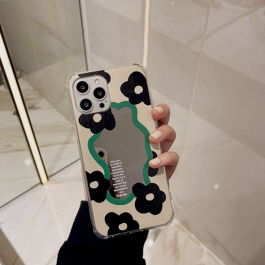 Floral Phone Mirrored Case