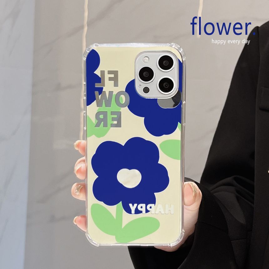 Floral Phone Mirrored Case