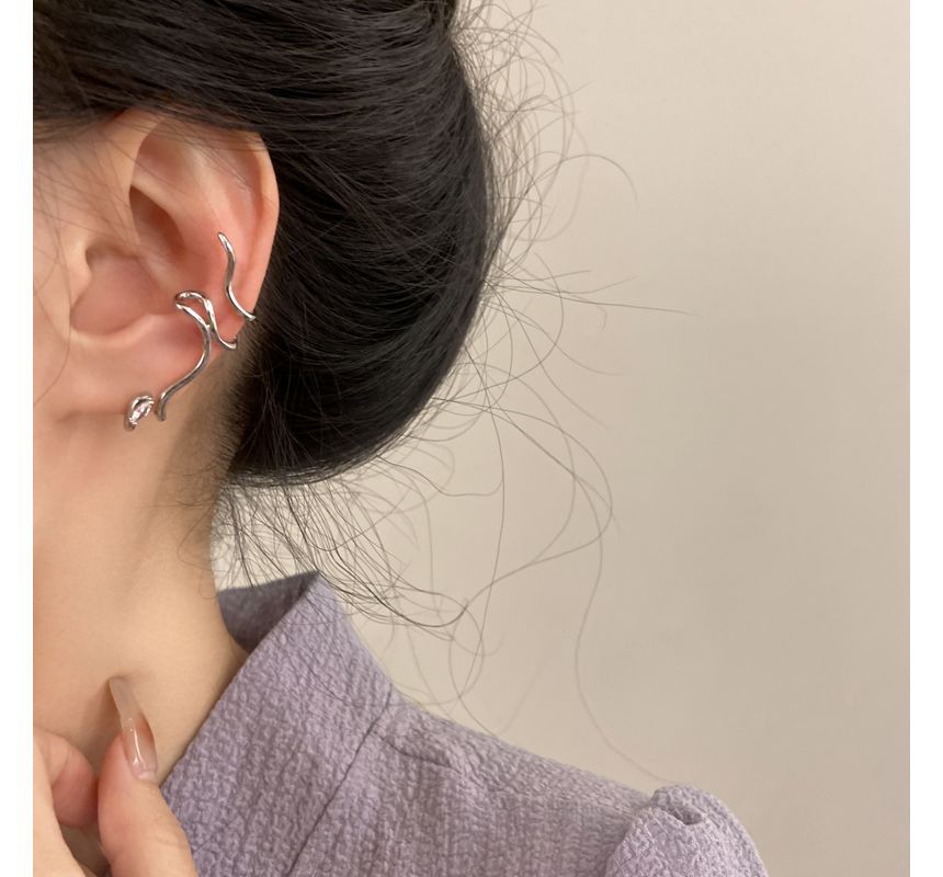 Earring Alloy Cuff Snake