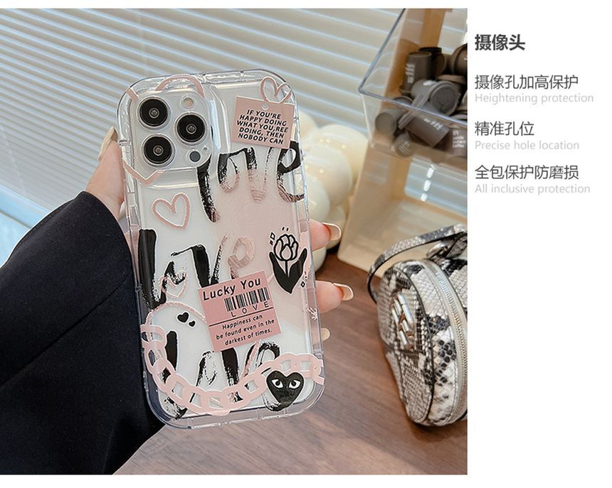 Lettering Phone Case Transparent