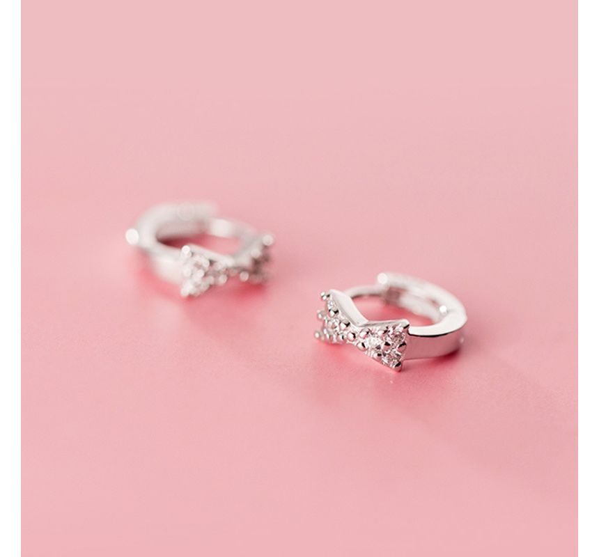 Rhinestone Bow Ear Cuff