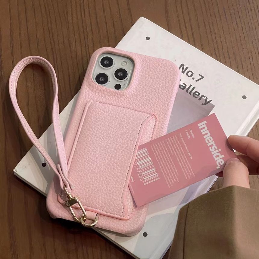 Faux Card Holder Leather Phone Case