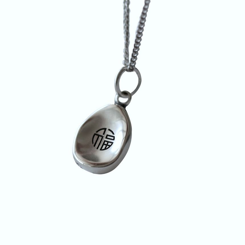 Necklace Silver Chinese Characters Pendant