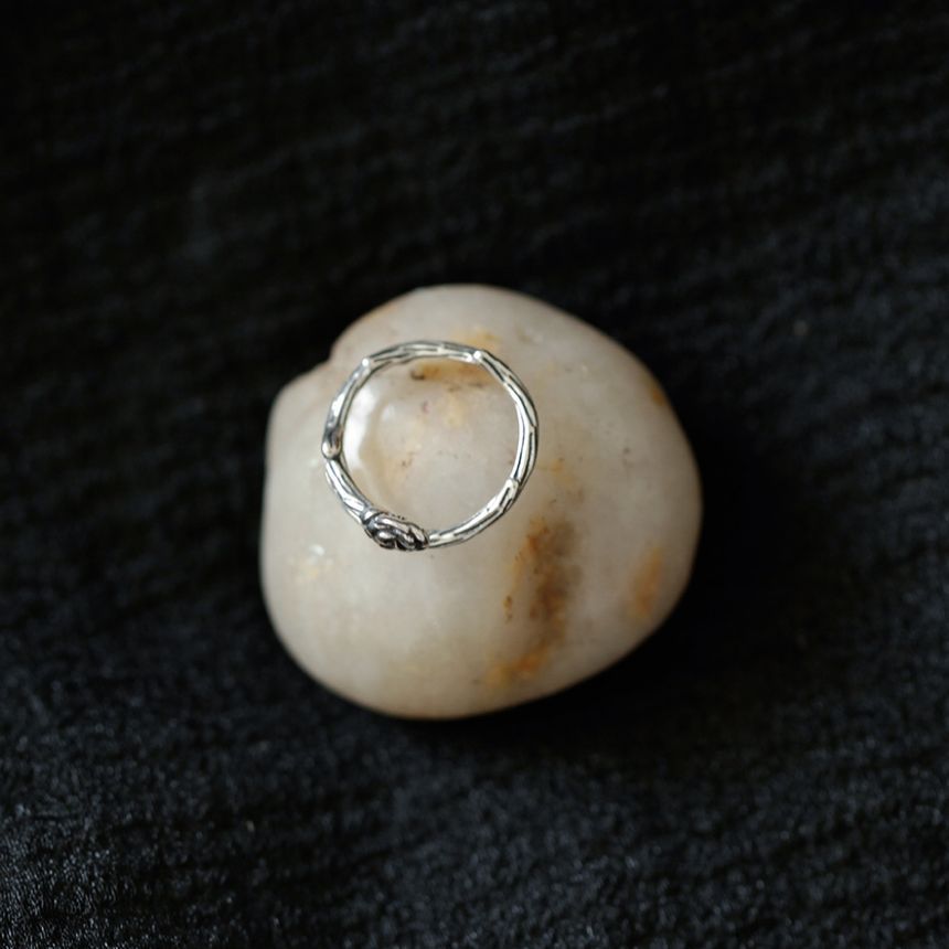 Sterling Silver Rose Open Ring