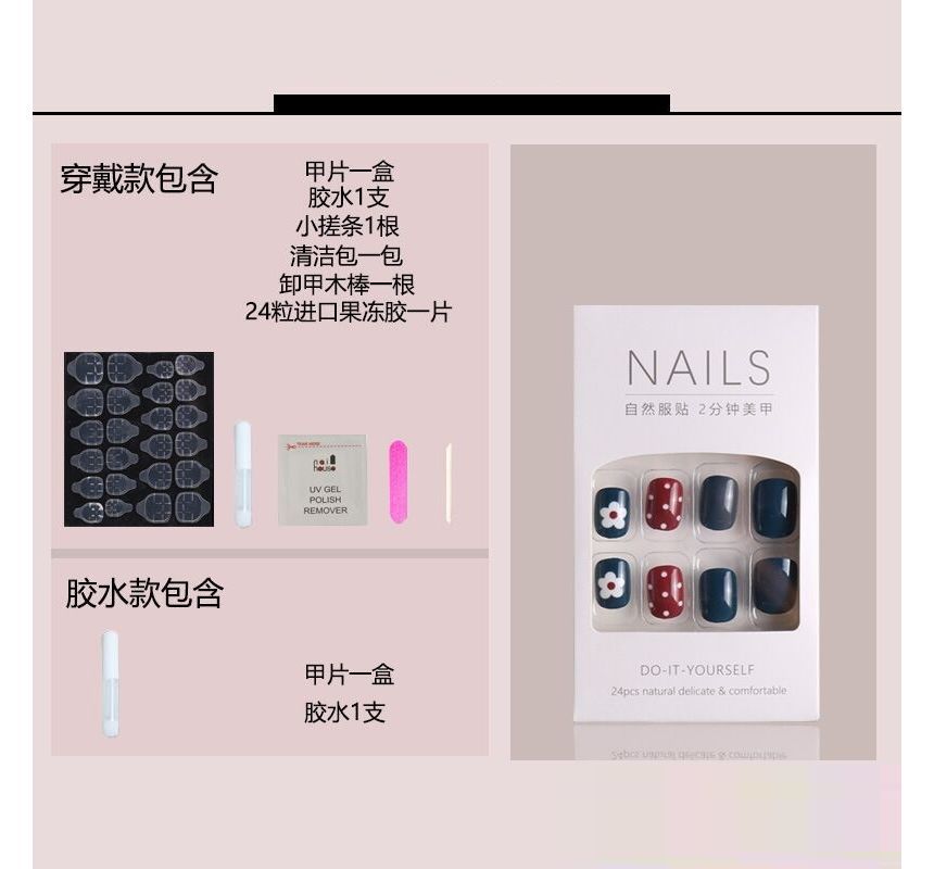 Spitze Nagelspitzen mit Strasssteinen und Schmetterlingen