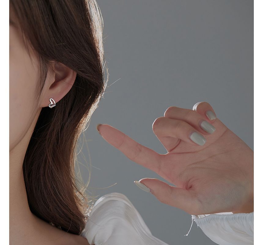 Silver Heart Earring Sterling