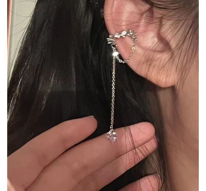 Earring Rhinestone Alloy Cuff