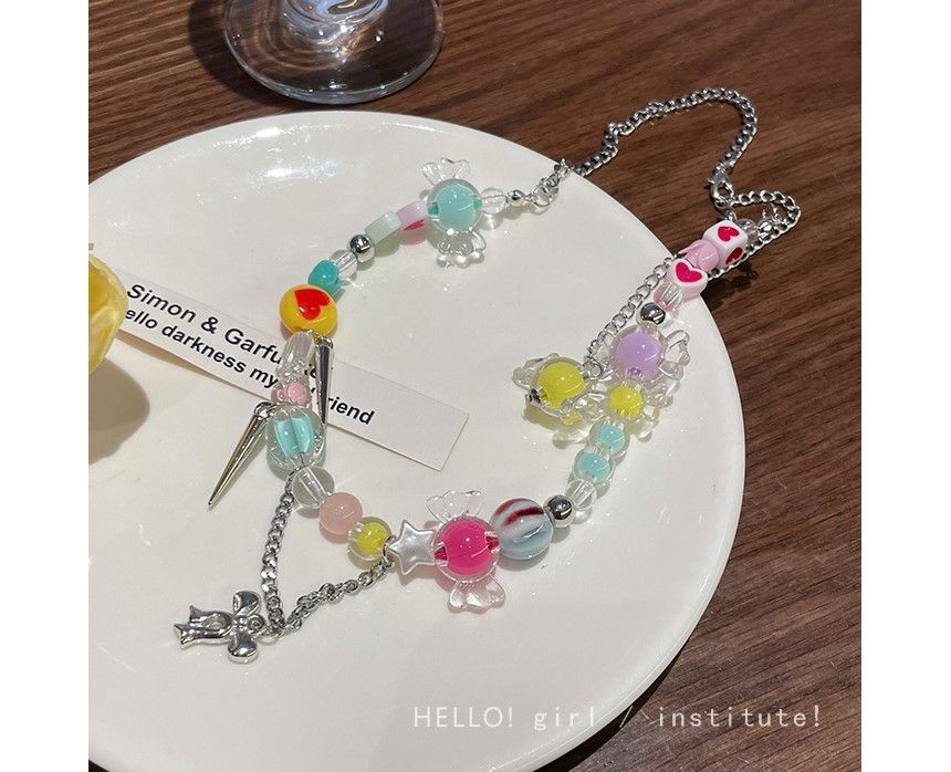 Beaded Necklace Bow