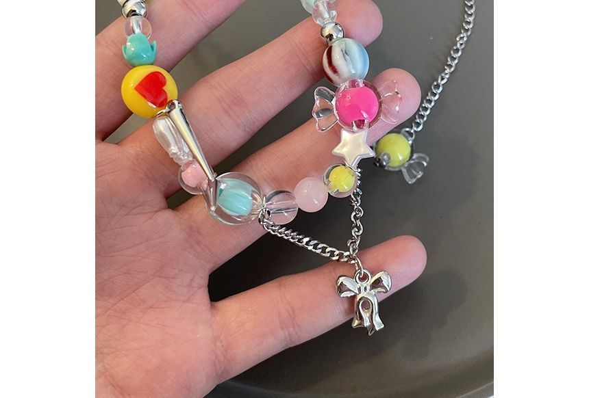 Beaded Necklace Bow