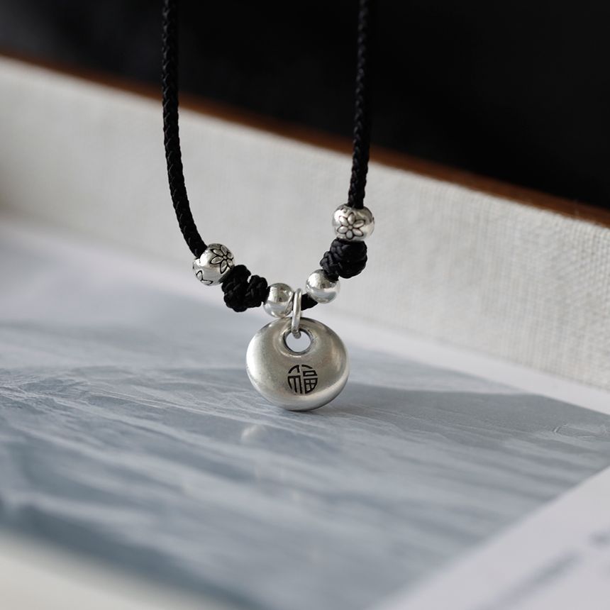 Sterling Simple Necklace Pendant Silver