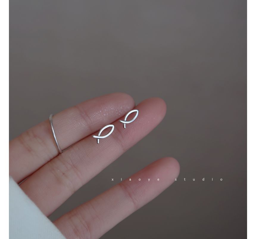 Earring Silver Sterling Fish