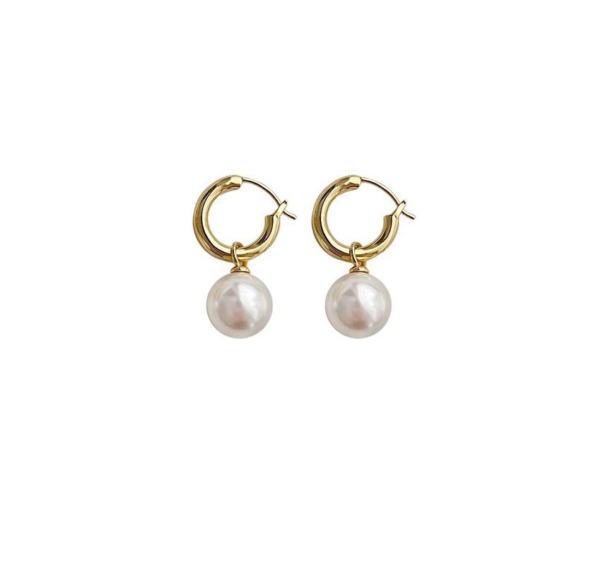 Pearl Silver Sterling Faux Earring Dangle
