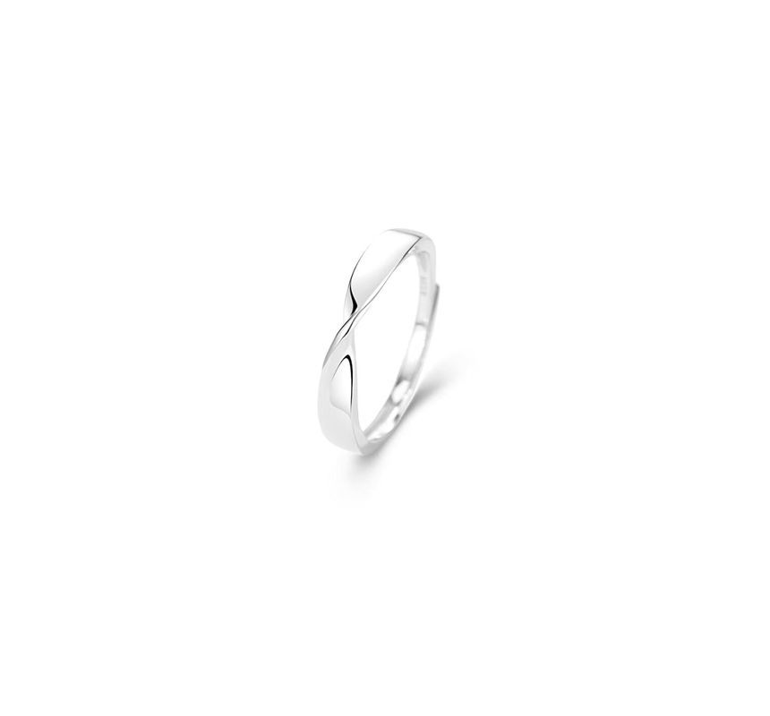 Silver Sterling Ring Twisted Open