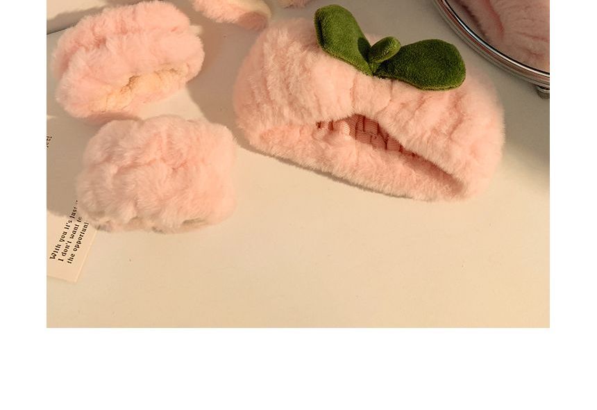 Band Chenille Headband Hair Wrist Tie / Peach
