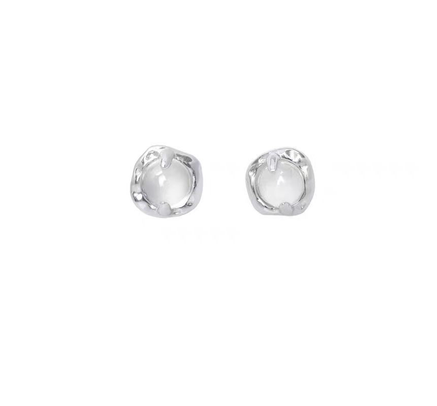 Agate Alloy Stud Earring