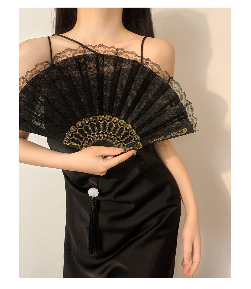 Designs) Hand Fan (Various Foldable Lace